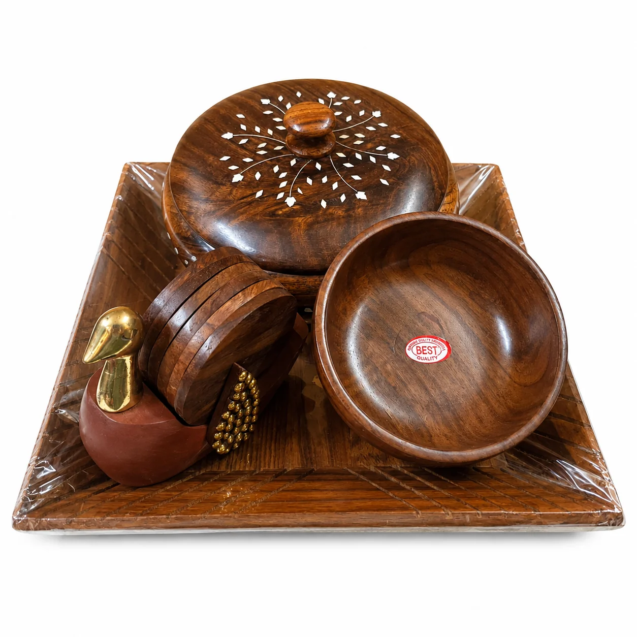 Sheesham Wood Kitchen Essentials — 3